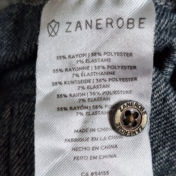 Zanerobe elastic waist drawstring gray sweatpants size 38 - Picture 3 of 7